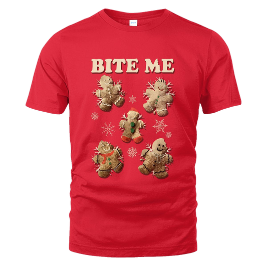 Gingerbread Man Bite Me Christmas Sweater Shirt – Moonbestprint