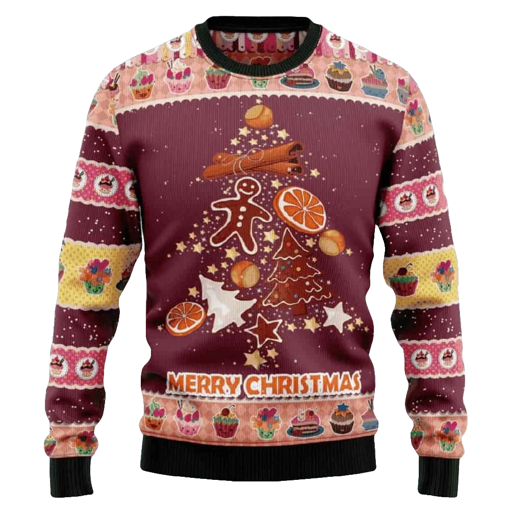 Gingerbread Christmas Tree Ugly Sweater – Moonbestprint