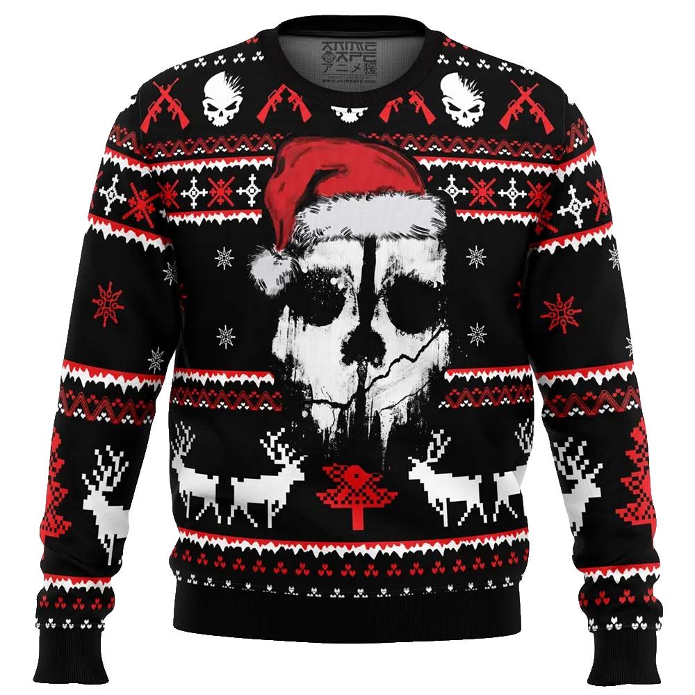 Ghost Call of Duty Ugly Christmas Sweater – Moonbestprint