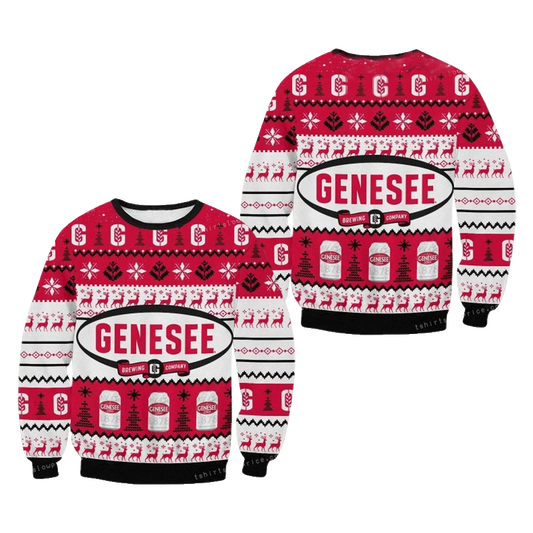Genesee Brewing Company Chritsmas Ugly Christmas Sweater – Moonbestprint