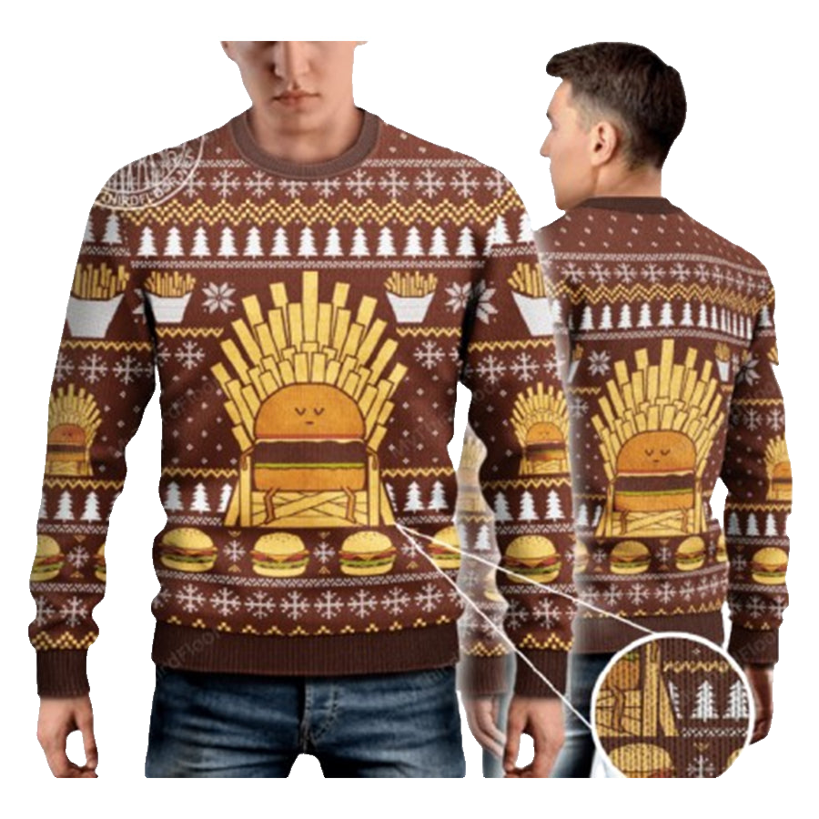 Game Of Fries Burger Lovers Ugly Christmas Sweater – Moonbestprint