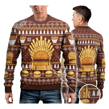 Game Of Fries Burger Lovers Ugly Christmas Sweater – Moonbestprint