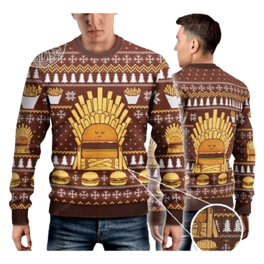 Game Of Fries Burger Lovers Ugly Christmas Sweater – Moonbestprint