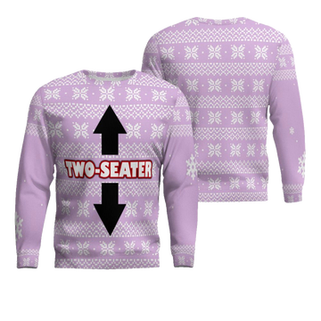 Funny Two-Seater Ugly Christmas Sweater Dreamy Lavender – Moonbestprint