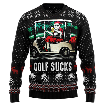 Funny Santa Golf Sucks Ugly Christmas Sweater – Moonbestprint