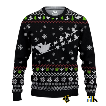Funny Rooster Christmas Ugly Sweater - Moonbestprint
