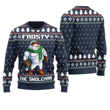 Frosty Swoleman Ugly Christmas Sweater - Moonbestprint