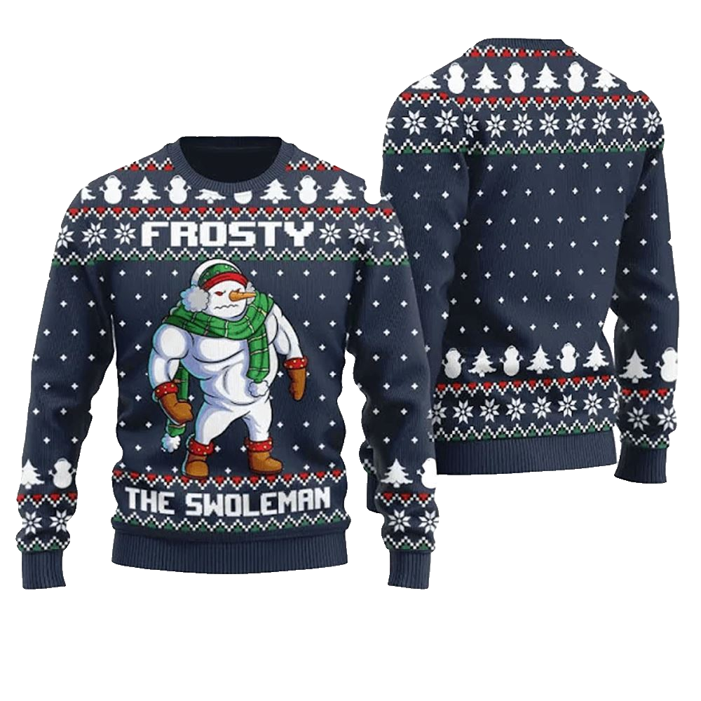 Frosty Swoleman Ugly Christmas Sweater - Moonbestprint