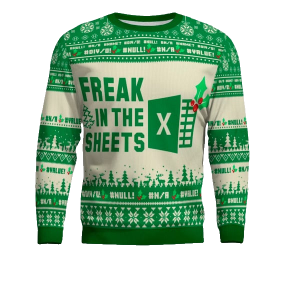 Freak In The Sheets Spreadsheet Excel Christmas Ugly Sweater – Moonbestprint