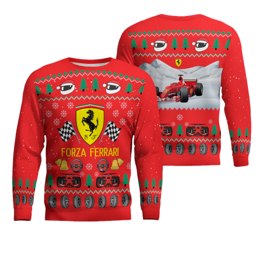 Forza Ferr F1 Ugly Christmas Sweater 2025 – Moonbestprint