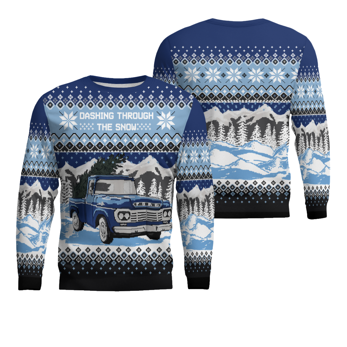 Ford Dashing Through the Snow Ugly Christmas Sweater – Moonbestprint