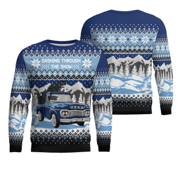 Ford Dashing Through the Snow Ugly Christmas Sweater – Moonbestprint
