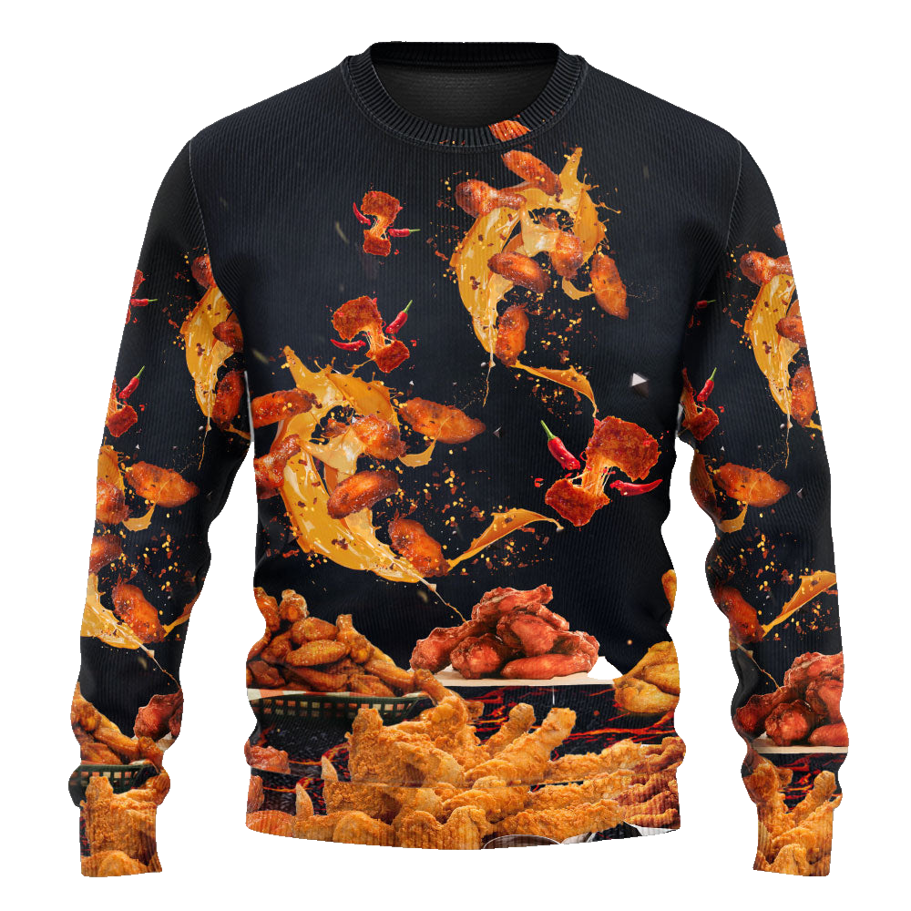 Food Chicken Wing Fast Food Delicious Ugly Christmas Sweaters – Moonbestprint