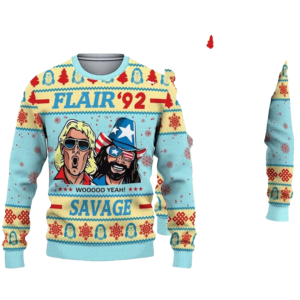 Flair 92 Savage Ugly Christmas Sweater – Moonbestprint
