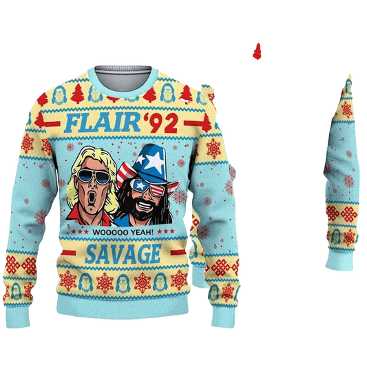 Flair 92 Savage Ugly Christmas Sweater – Moonbestprint