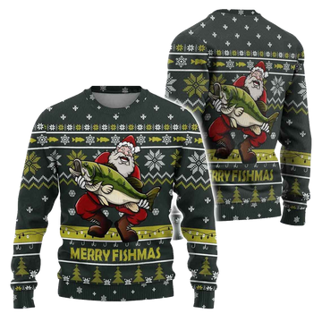 Fishing Lover Merry Fishmas Ugly Sweater – Moonbestprint