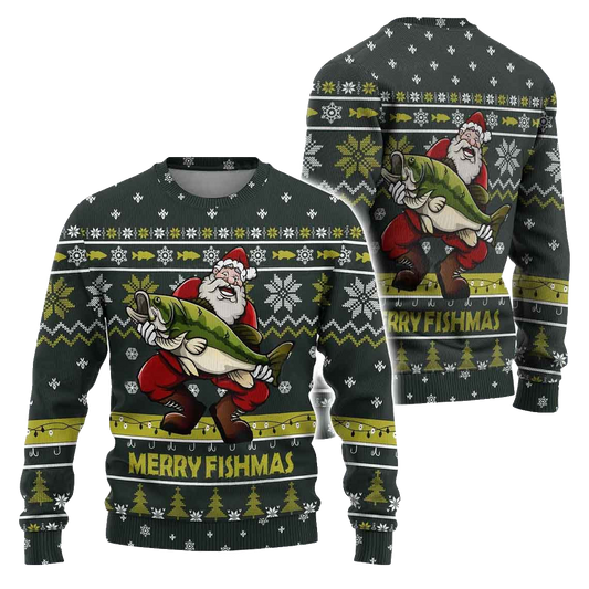 Fishing Lover Merry Fishmas Ugly Sweater – Moonbestprint