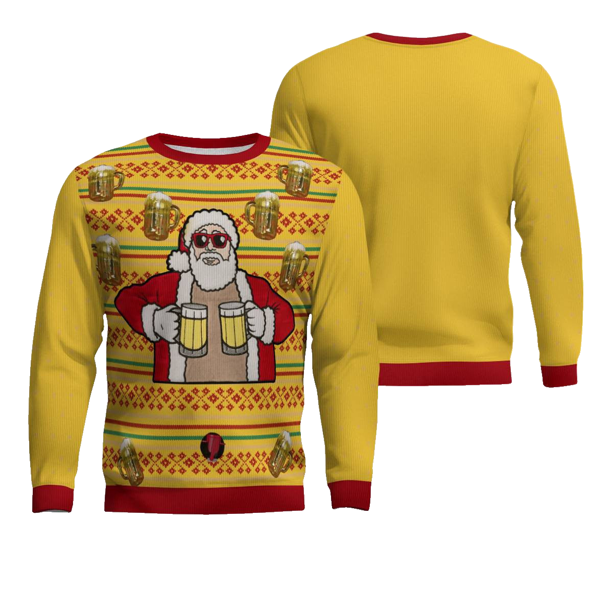 Fill Me Up Santa Beverage Dispenser Ugly Chirstmas Sweater Gold Metallic – Moonbestprint
