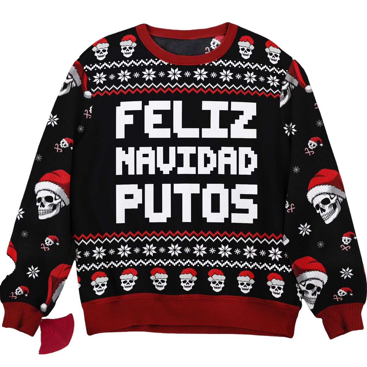 Feliz Navidad Putos Funny Skull Skeleton Ugly Sweater – Moonbestprint
