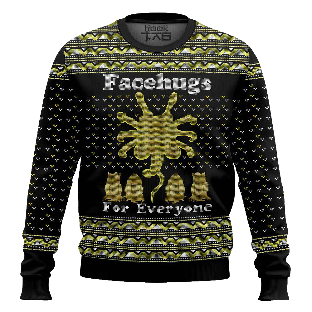 Face Hugs For Everyone Alien Ugly Sweater – Moonbestprint