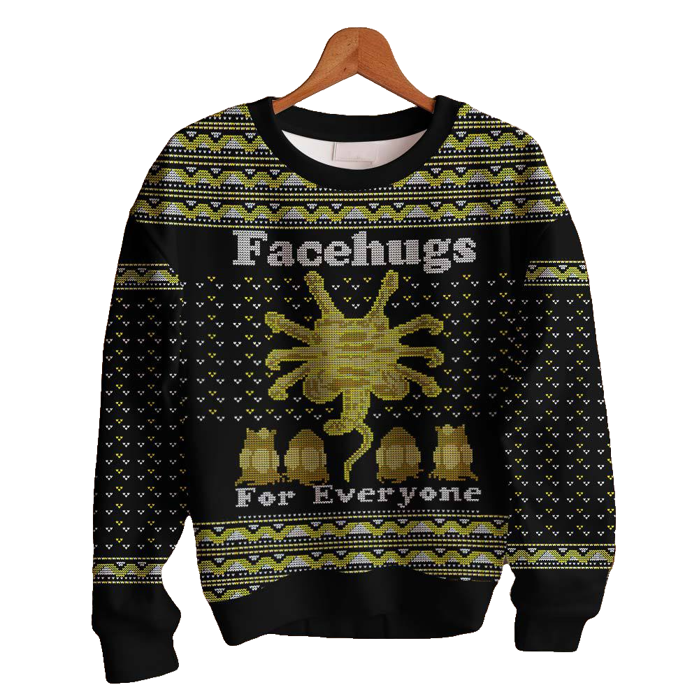 Face Hugs For Everyone Alien Ugly Sweater – Moonbestprint