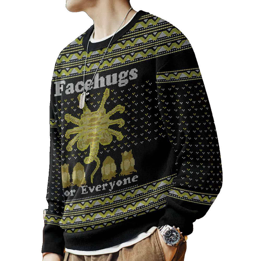 Face Hugs For Everyone Alien Ugly Sweater – Moonbestprint