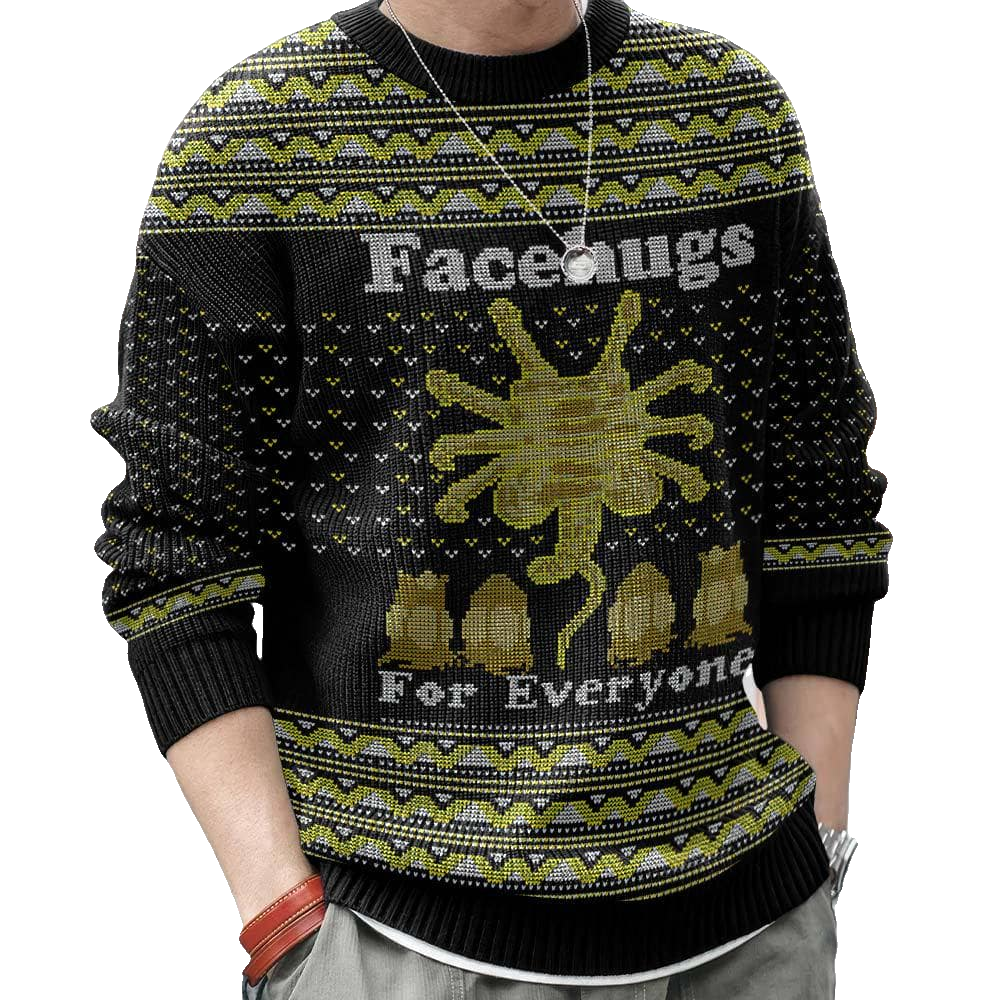 Face Hugs For Everyone Alien Ugly Sweater – Moonbestprint