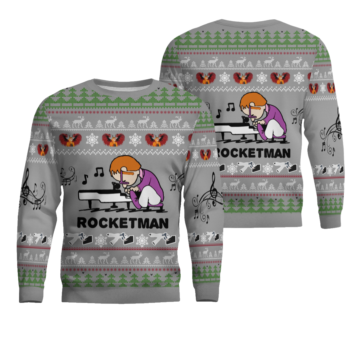 Elton John Rocket Man Ugly Christmas Sweater – Moonbestprint