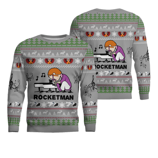 Elton John Rocket Man Ugly Christmas Sweater – Moonbestprint