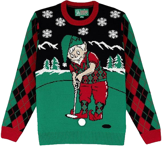 Elf Golfing Ugly Christmas Sweater – Moonbestprint