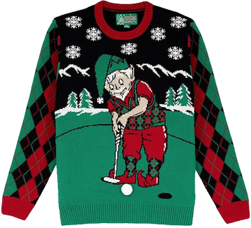 Elf Golfing Ugly Christmas Sweater – Moonbestprint