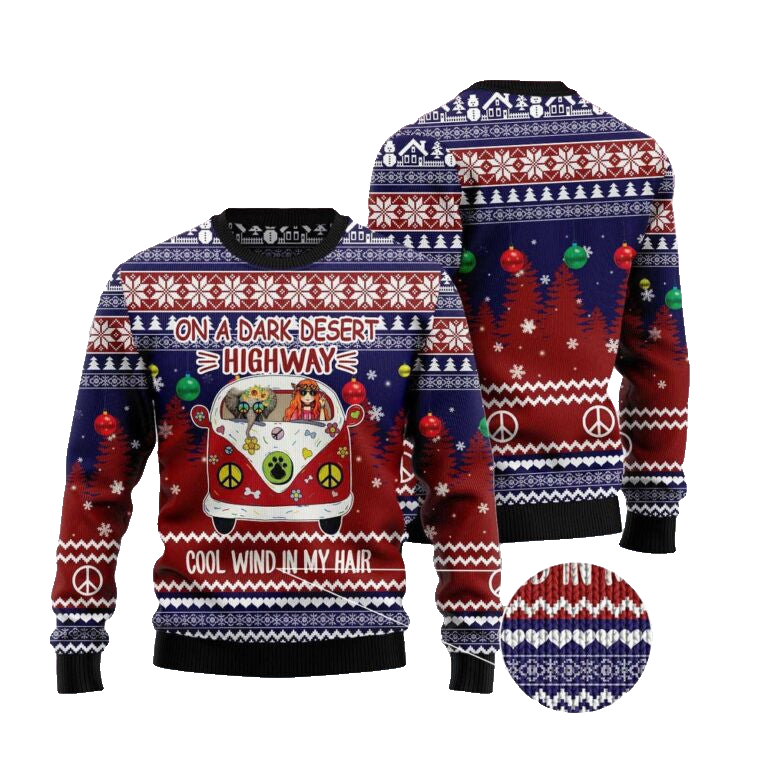Elephant Hippie Girl Ugly Christmas Sweater – Moonbestprint