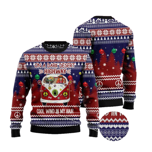Elephant Hippie Girl Ugly Christmas Sweater – Moonbestprint