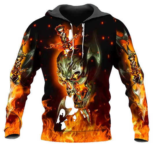 Electrical Flashover Skull 3D All Over Print Hoodie -Moonbestprint