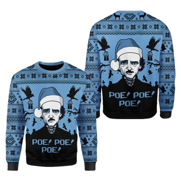 Edgar Allan Poe Ugly Christmas Sweater – Moonbestprint