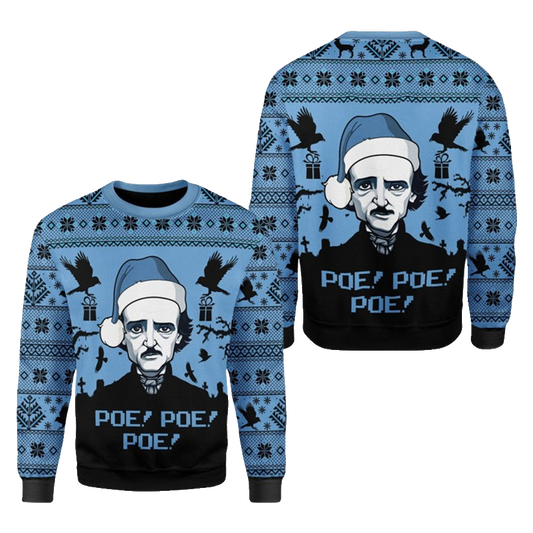 Edgar Allan Poe Ugly Christmas Sweater – Moonbestprint