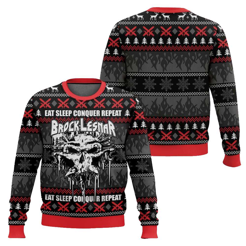 Eat Sleep Conquer Repeat Brock Lesnar Ugly Sweater – Moonbestprint