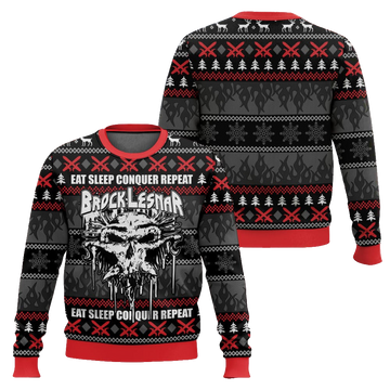 Eat Sleep Conquer Repeat Brock Lesnar Ugly Sweater – Moonbestprint