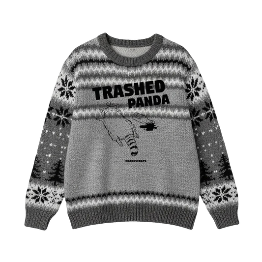 Drunk Raccoon Trashed Panda Ugly Sweater – Moonbestprint