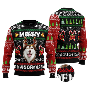 Dogs Merry Woofmas Husky Christmas Sweater – Moonbestprint