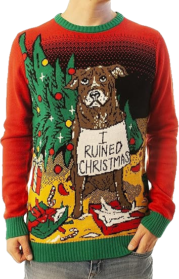 Dog Shaming I ruined Christmas Ugly Christmas Sweater – Moonbestprint