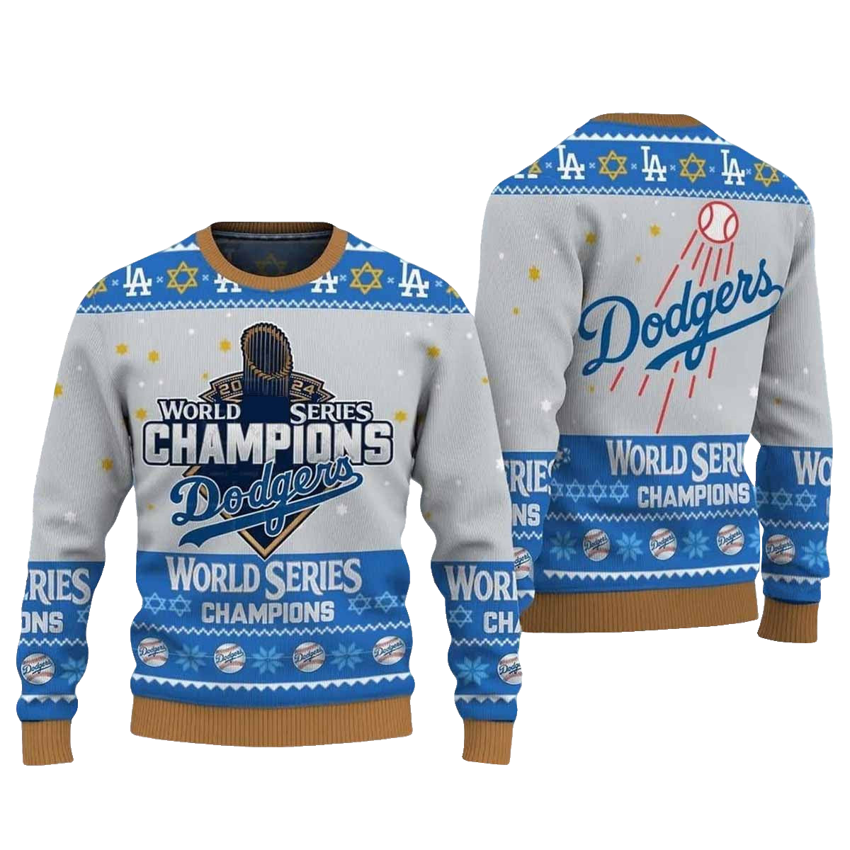 Dodgers World Series Champions Ugly Christmas Sweater – Moonbestprint
