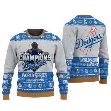 Dodgers World Series Champions Ugly Christmas Sweater – Moonbestprint