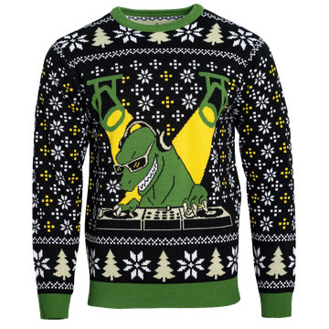 DJ T-Rex Ugly Christmas Sweater – Moonbestprint