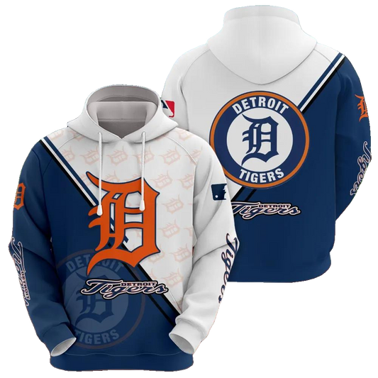 Detroit Tigers Logo MLB 3D MLB All Over Print Hoodie -Moonbestprint