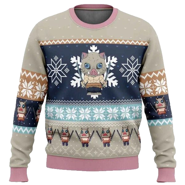 Demon Slayer Inosuke Ugly Christmas Sweater 2025 – Moonbestprint