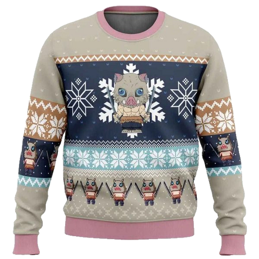 Demon Slayer Inosuke Ugly Christmas Sweater 2025 – Moonbestprint