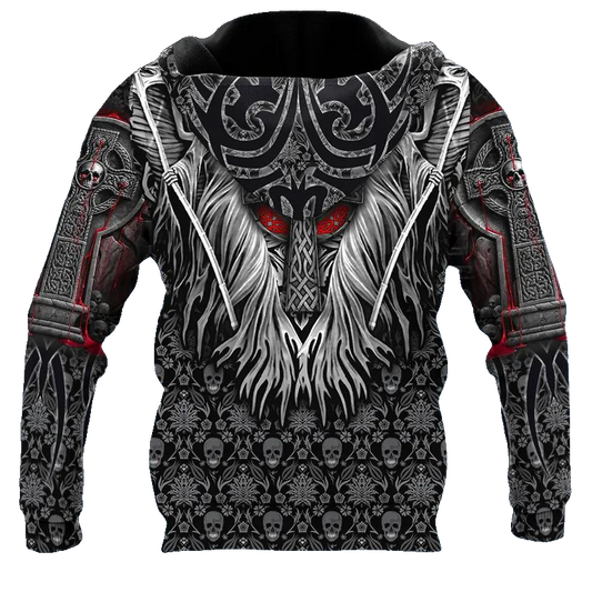 Death Angel Cross Skull 3D All Over Print Hoodie -Moonbestprint