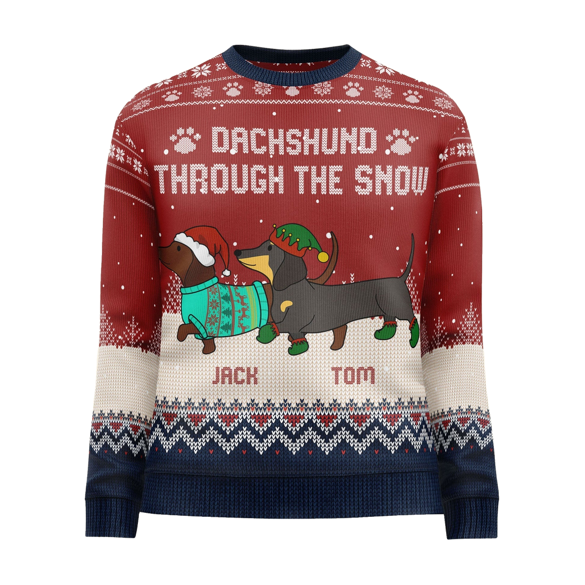 Dachshund Through The Snow Ugly Sweater – Moonbestprint