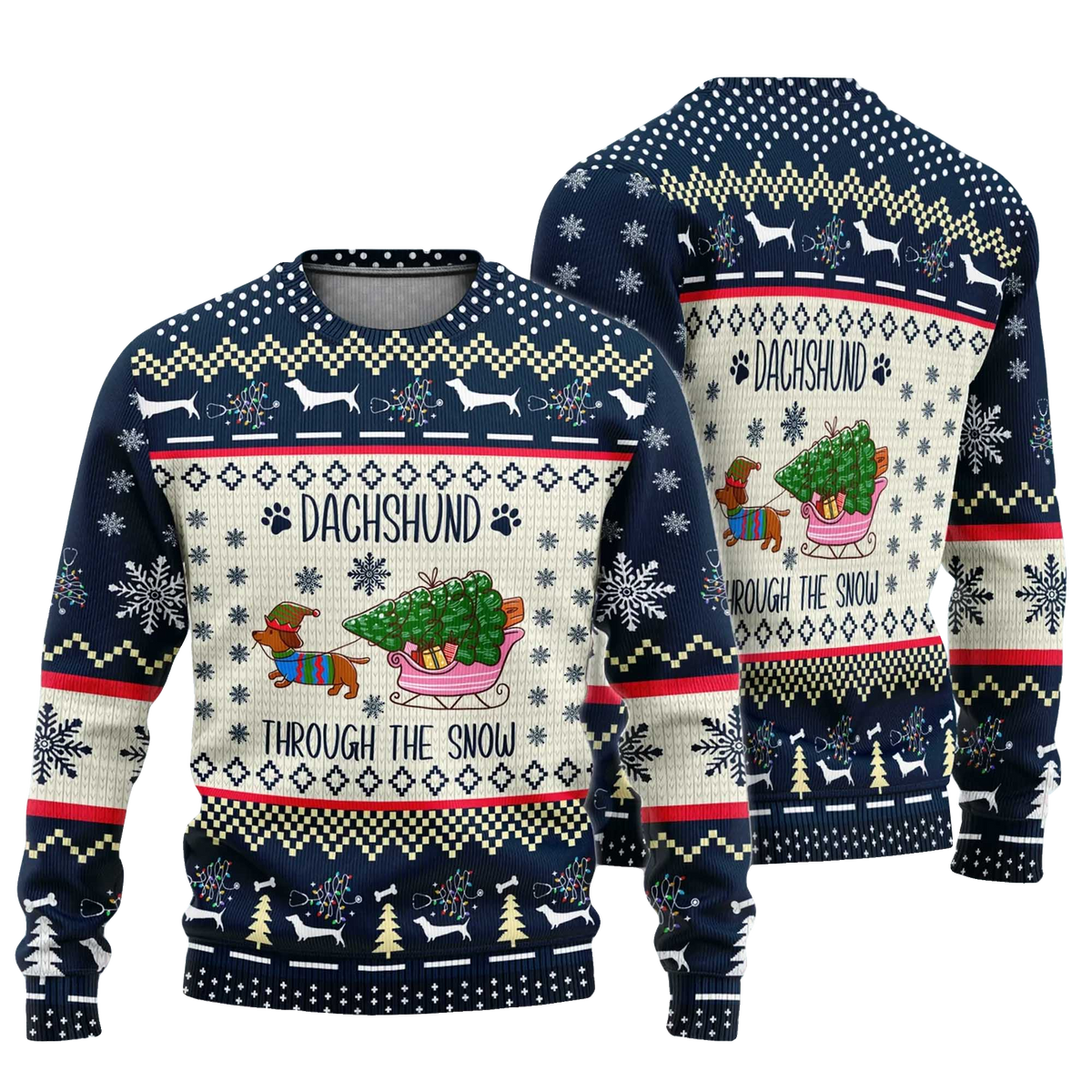 Dachshund Through The Snow Christmas Ugly Sweater 2025 – Moonbestprint